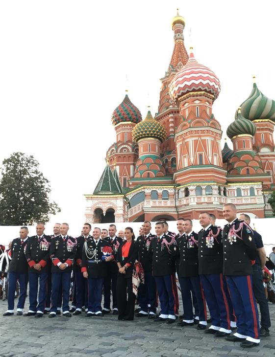 H.S.H. Princess Stéphanie visits Moscow for Spasskaya Tower International Military Music Festival